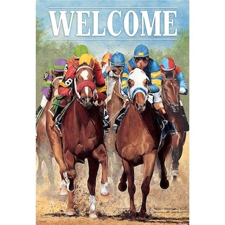 Dicksons Dicksons 08841 Welcome Horse Racing Flag - Small 8841